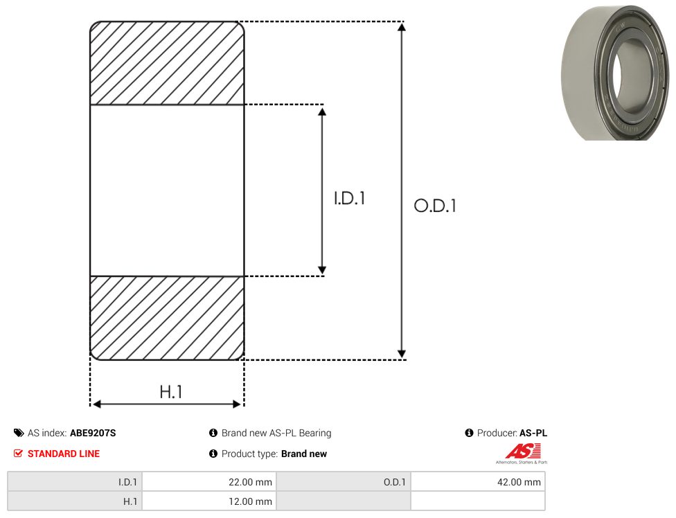 Alternator bearing