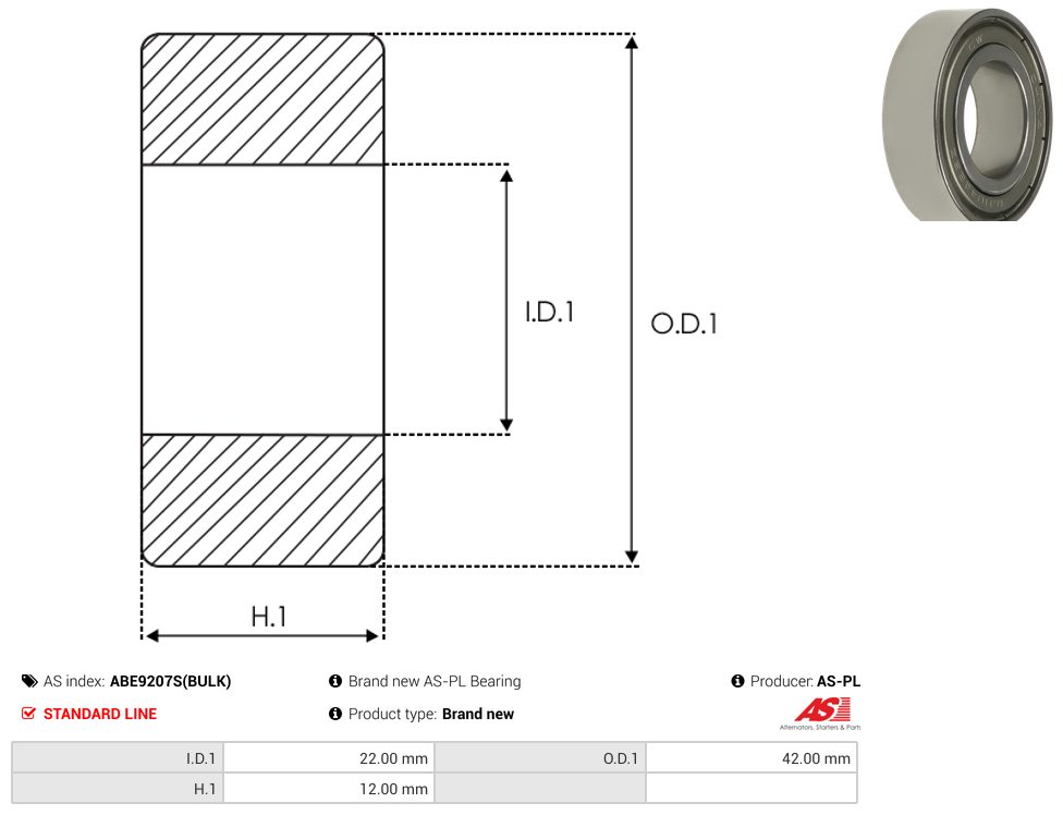 Alternator bearing