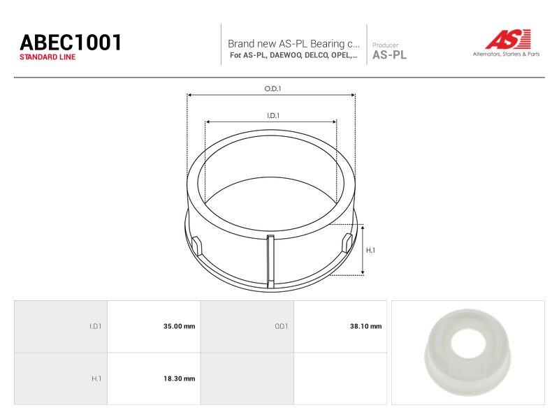 Alternator bearing with protective cap