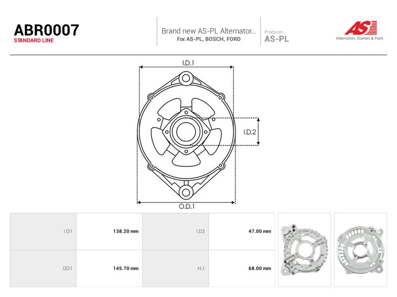 Alternator drive-side bracket