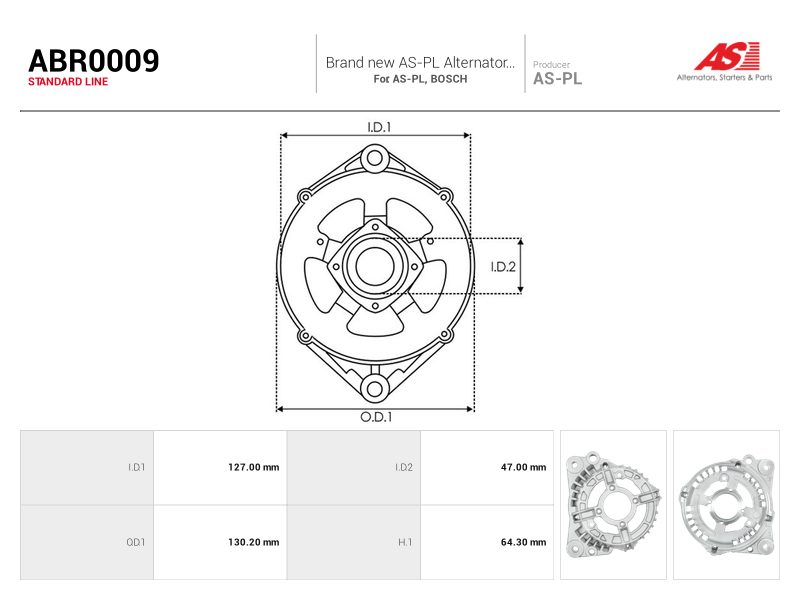 Alternator drive-side bracket