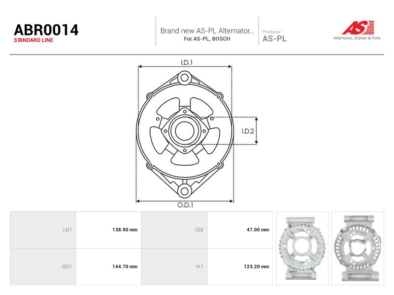 Alternator drive-side bracket