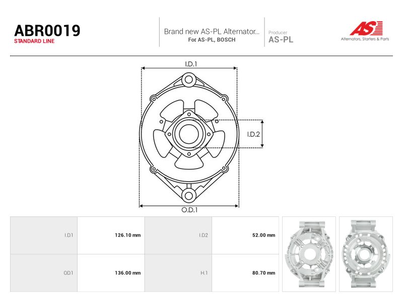 Alternator drive-side bracket
