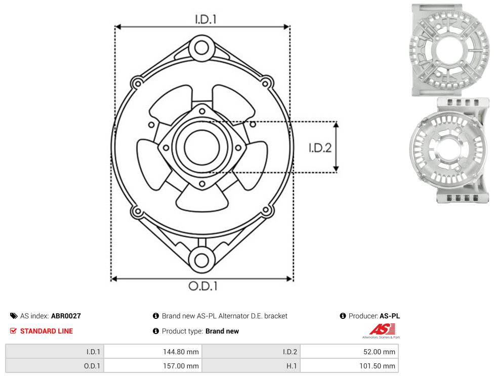 Alternator drive-side bracket