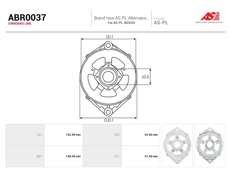 Alternator drive-side bracket