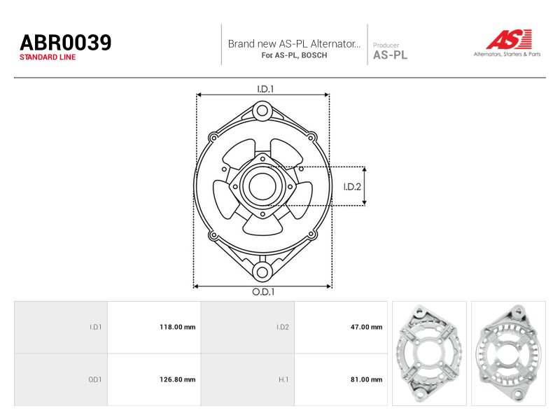 Alternator drive-side bracket