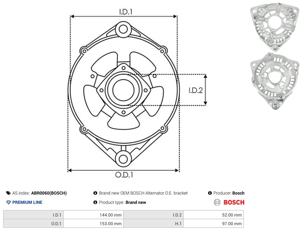 Alternator drive-side bracket