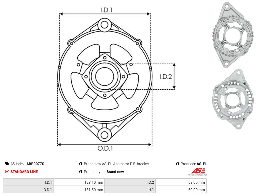 Alternator drive-side bracket