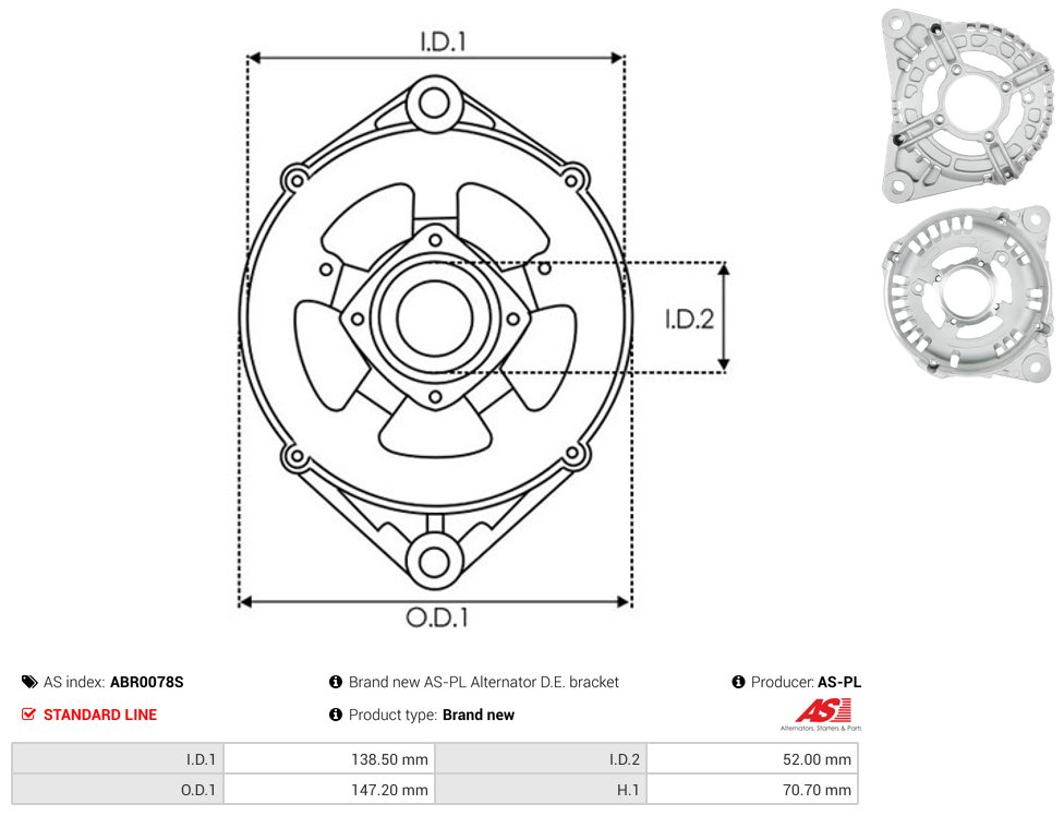 Alternator drive-side bracket