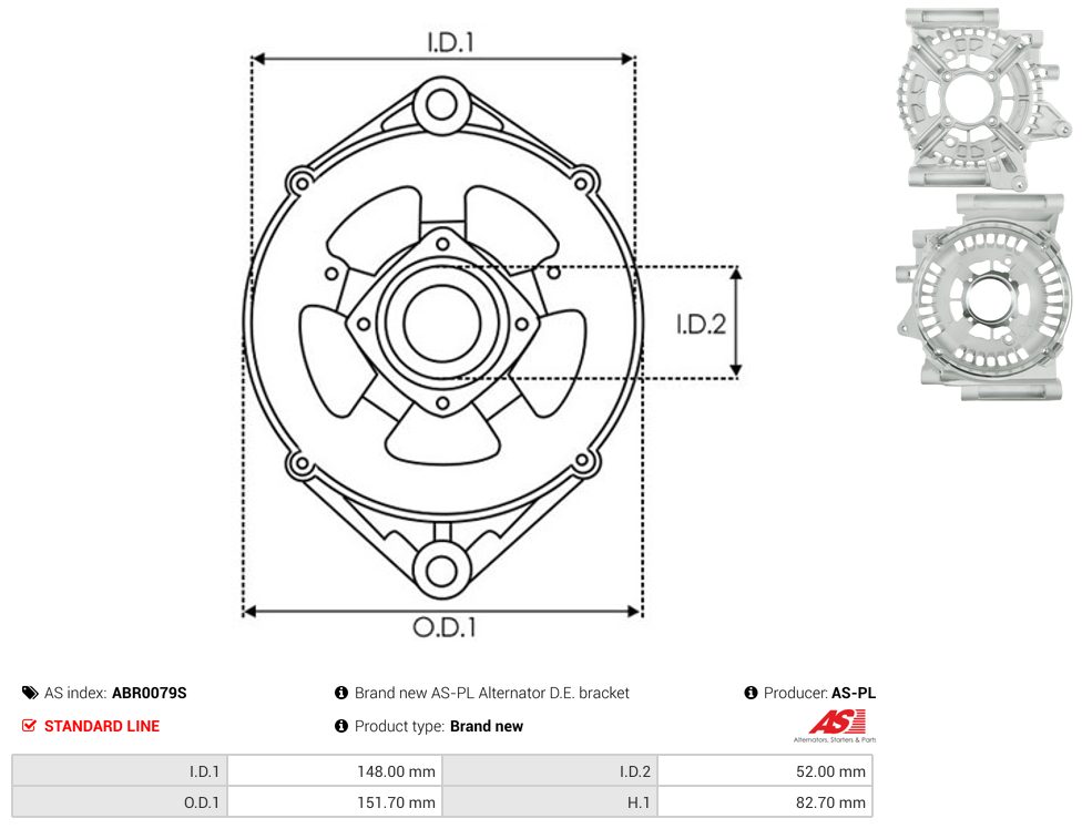 Alternator drive-side bracket
