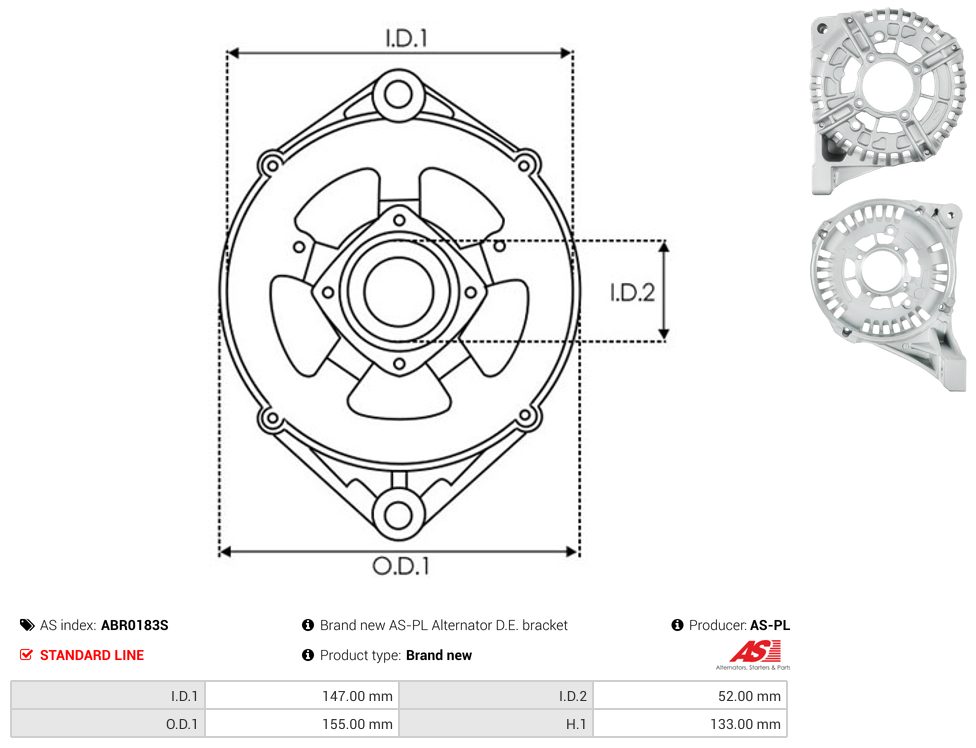 Alternator drive-side bracket