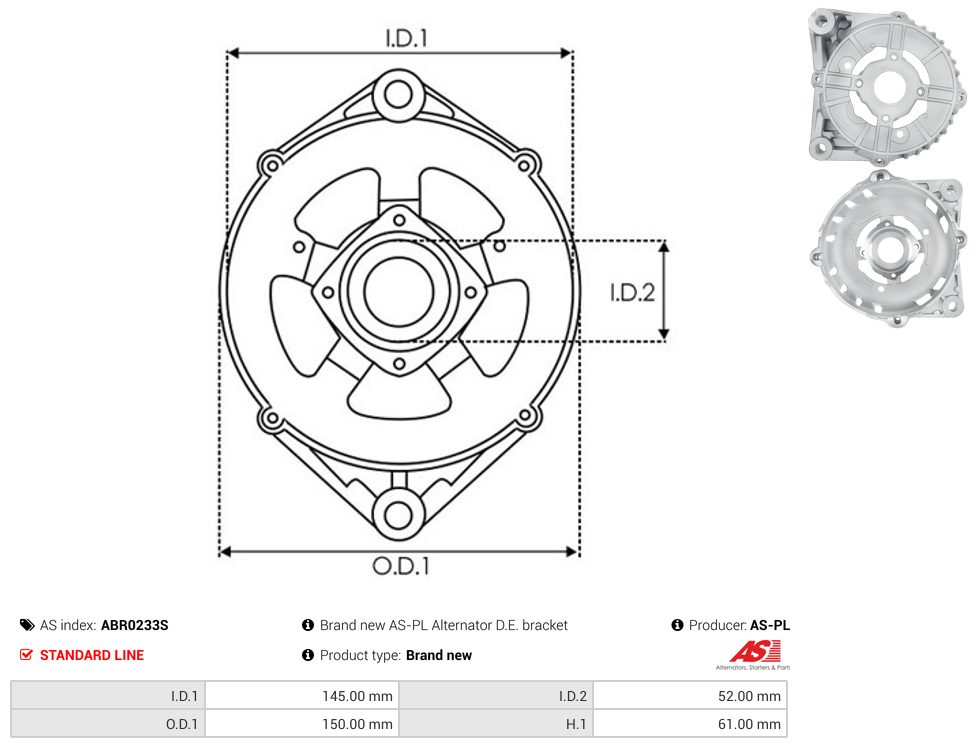 Alternator drive-side bracket