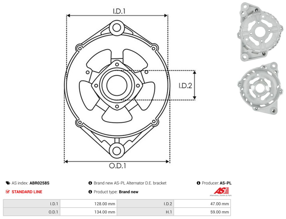 Alternator drive-side bracket