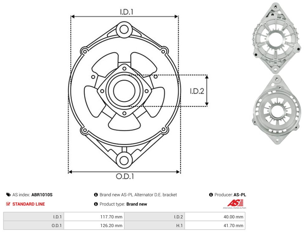 Alternator drive-side bracket