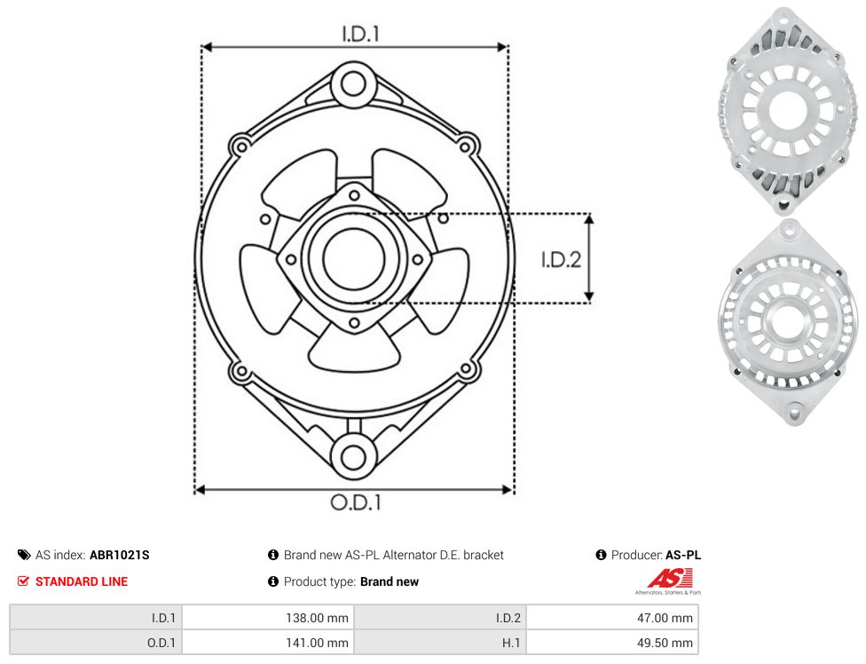 Alternator drive-side bracket