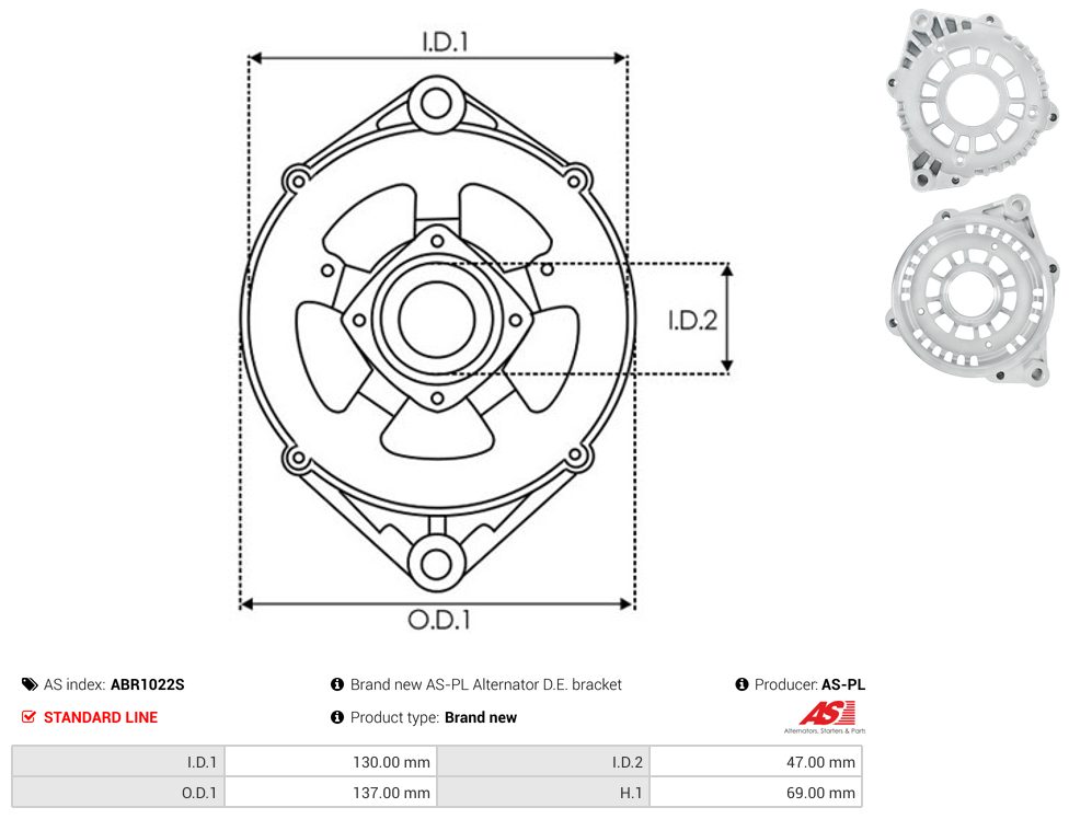 Alternator drive-side bracket