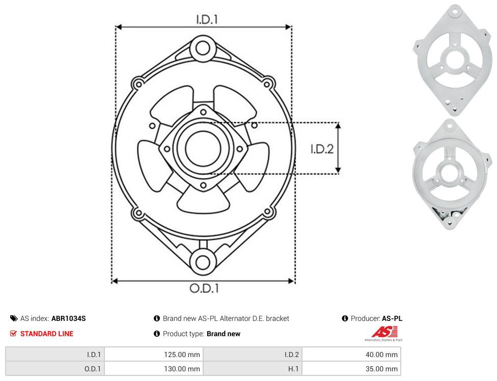 Alternator drive-side bracket