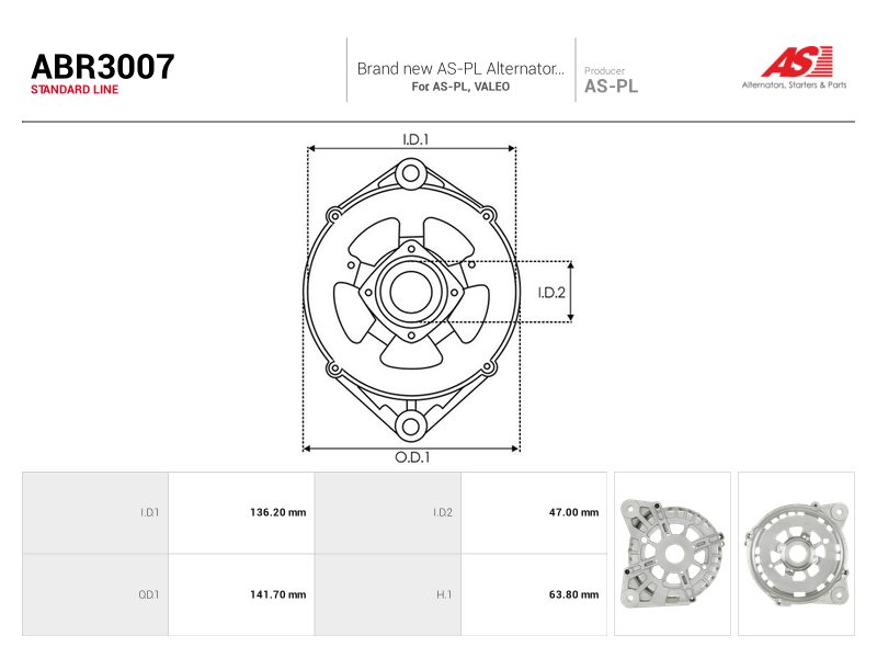 Alternator drive-side bracket