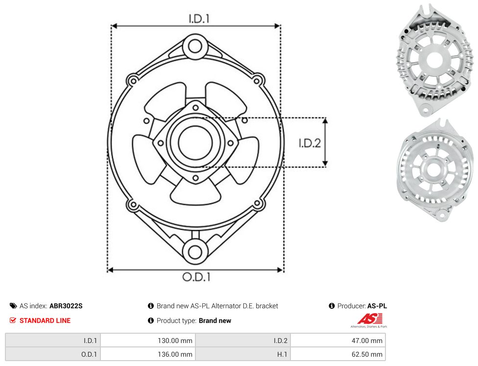 Alternator drive-side bracket
