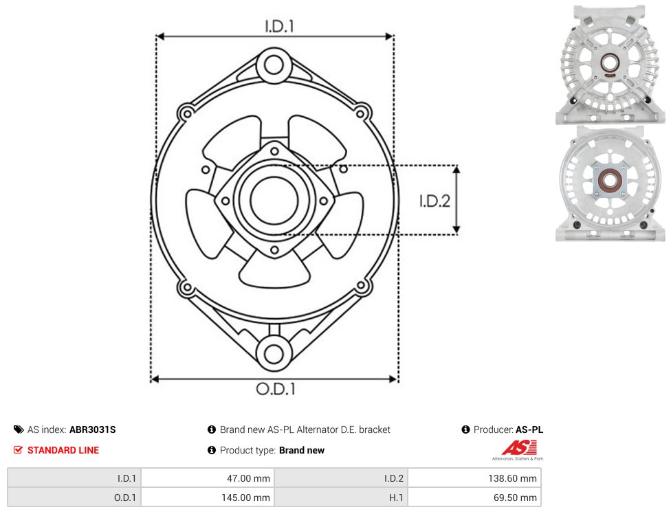 Alternator drive-side bracket