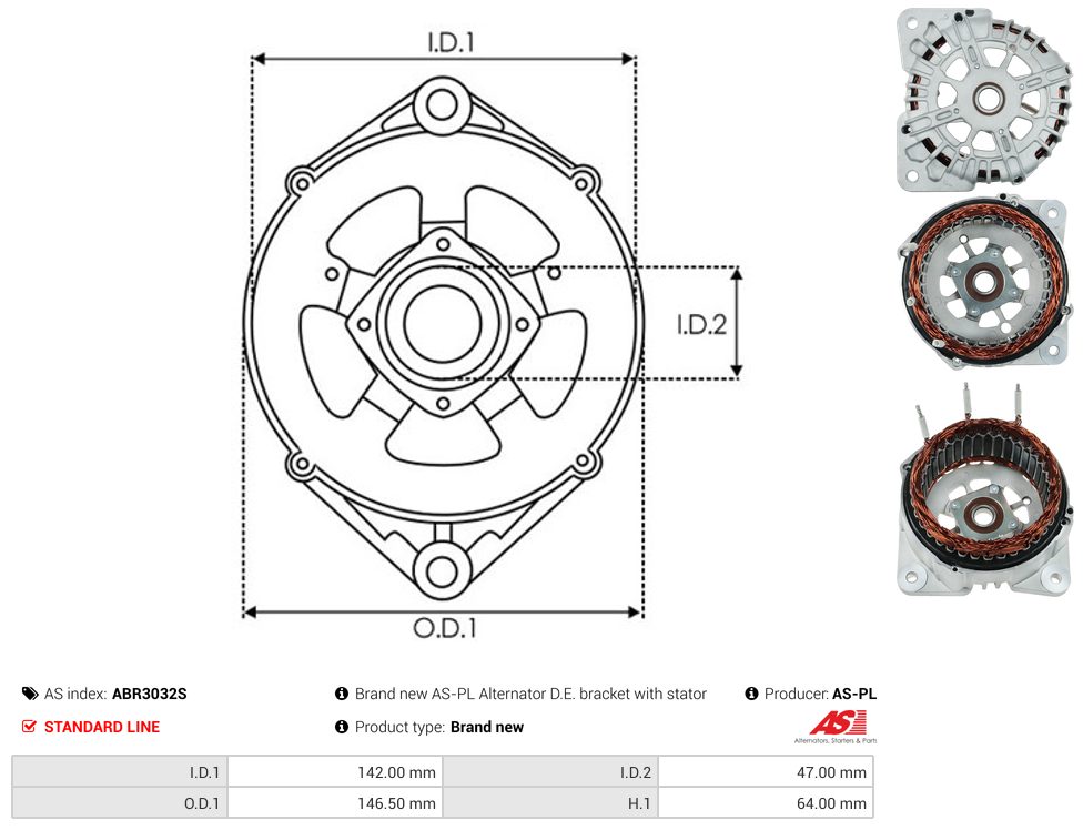 Alternator drive-side bracket