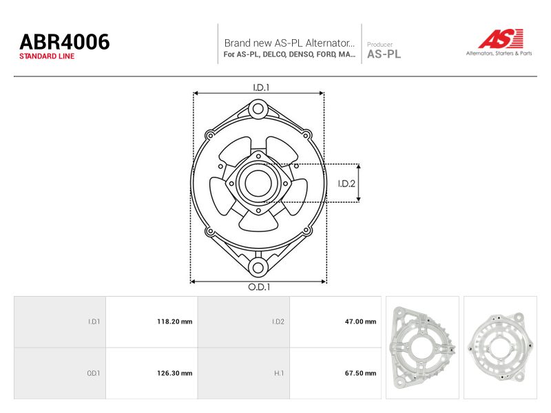 Alternator drive-side bracket