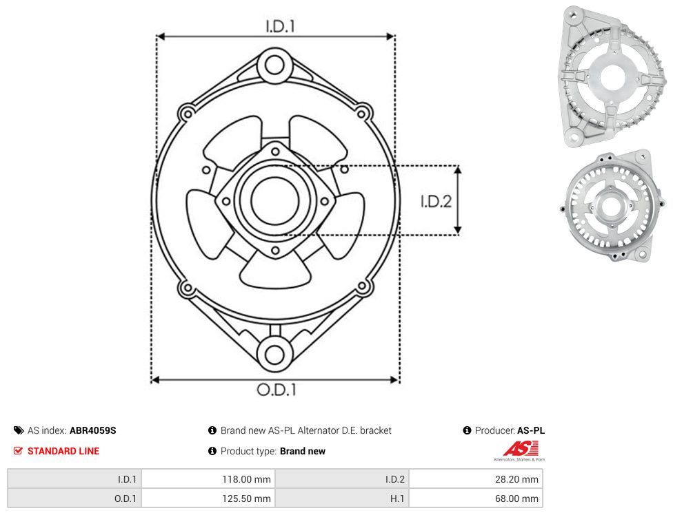 Alternator drive-side bracket