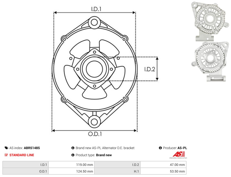 Alternator drive-side bracket