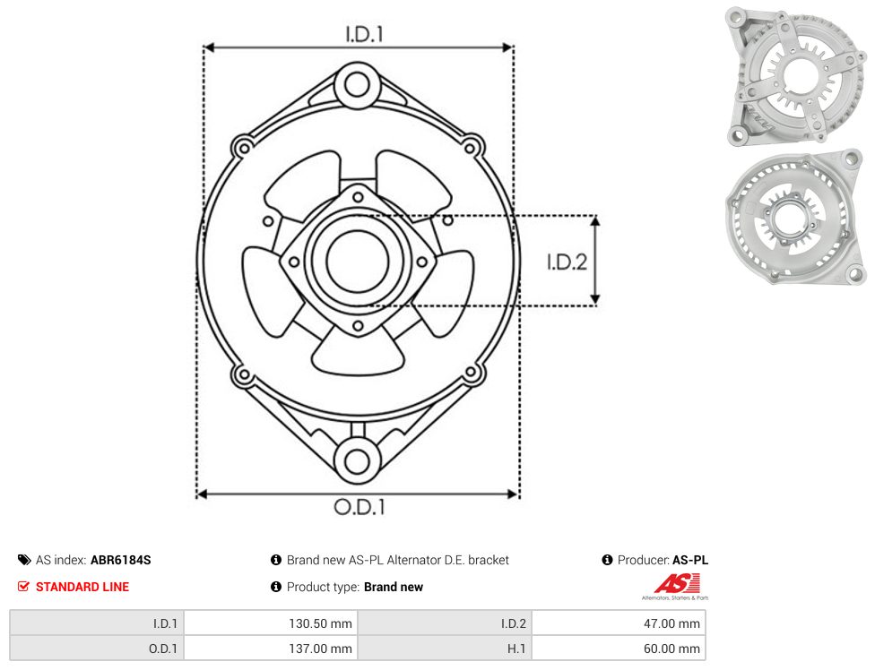 Alternator drive-side bracket