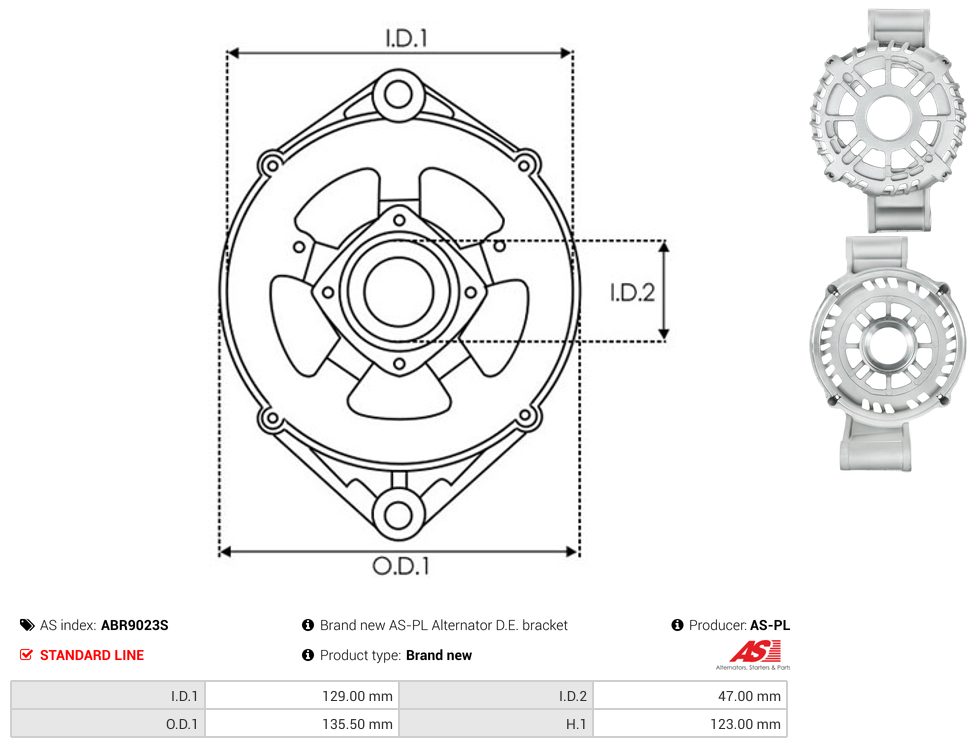 Alternator drive-side bracket