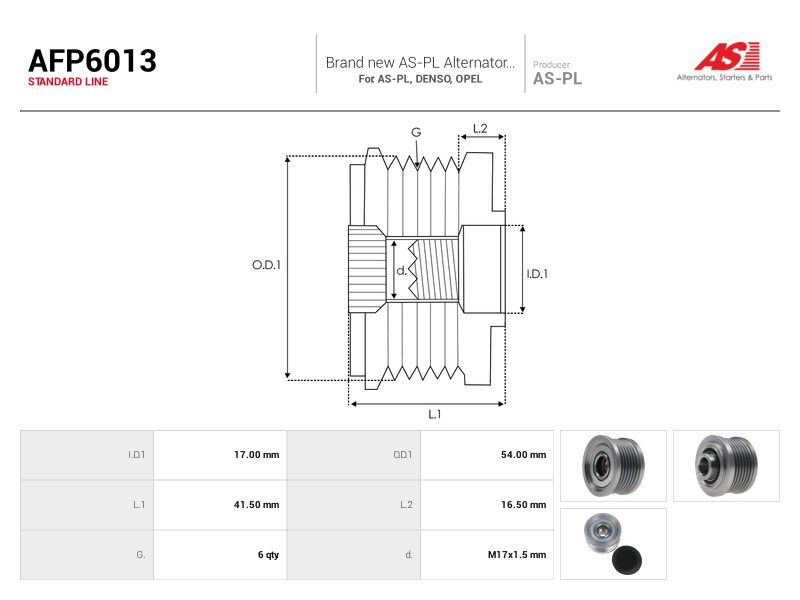 Alternator freewheel pulley