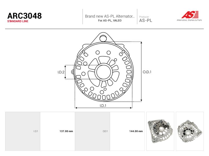 Alternator diode-side bracket