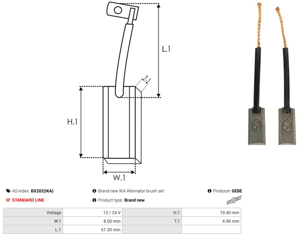 Alternator brush