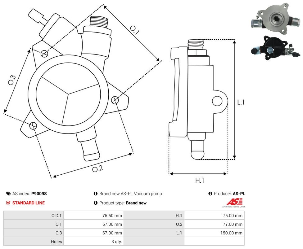 Alternator vacuum pump