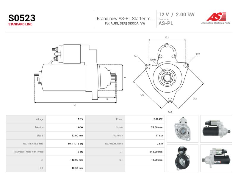 Starter motor