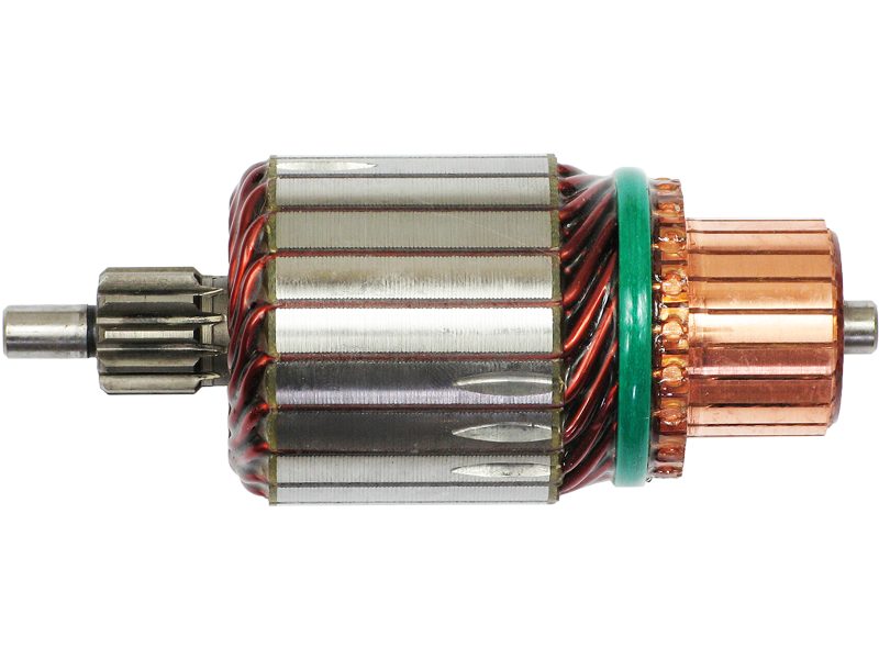 Starter motor armature
