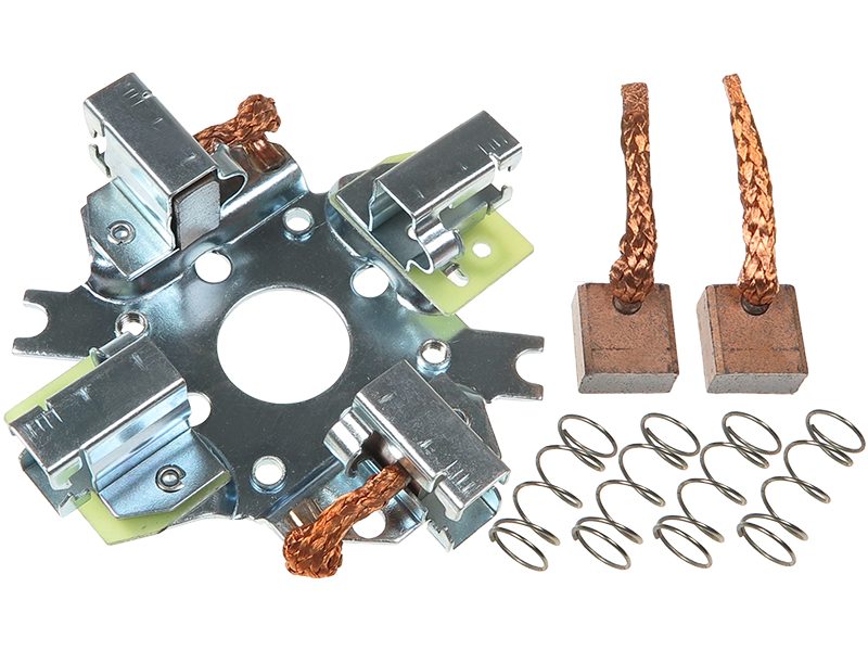 Starter motor brush holder