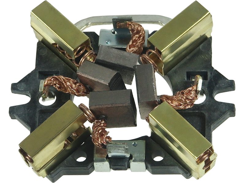 Starter motor brush holder