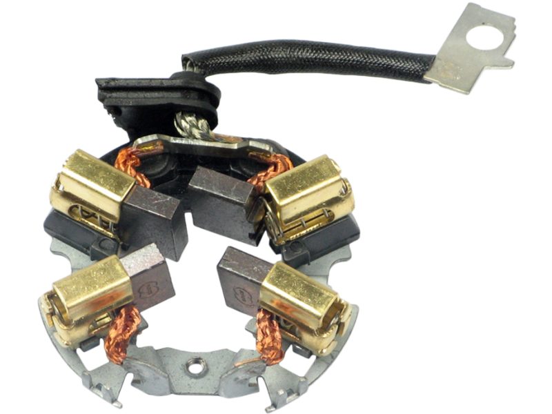 Starter motor brush holder