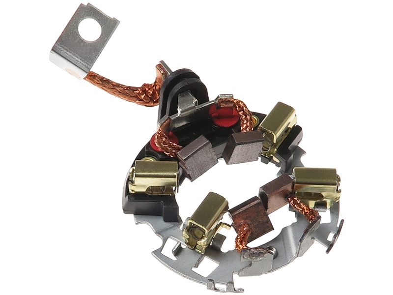 Starter motor brush holder