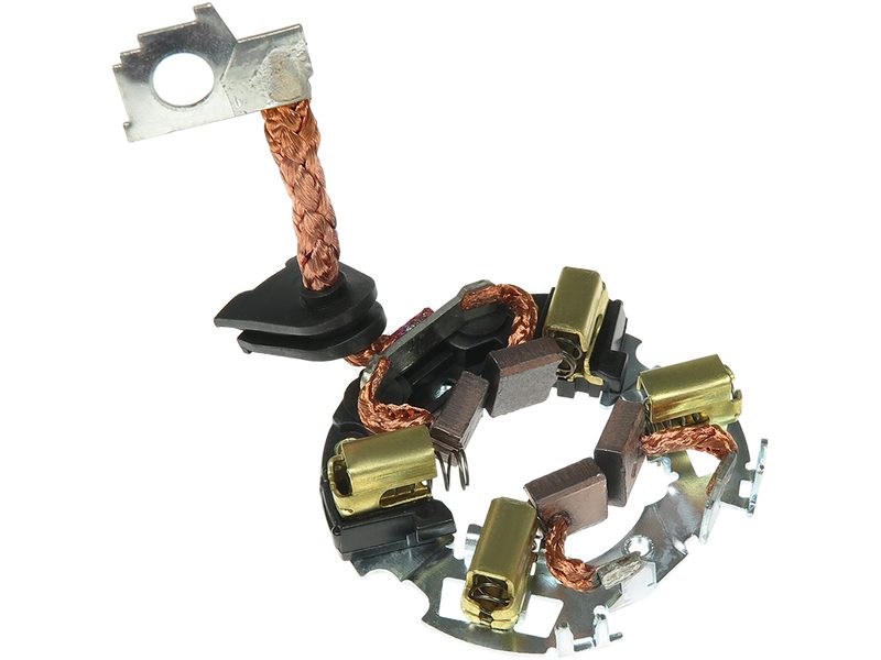 Starter motor brush holder