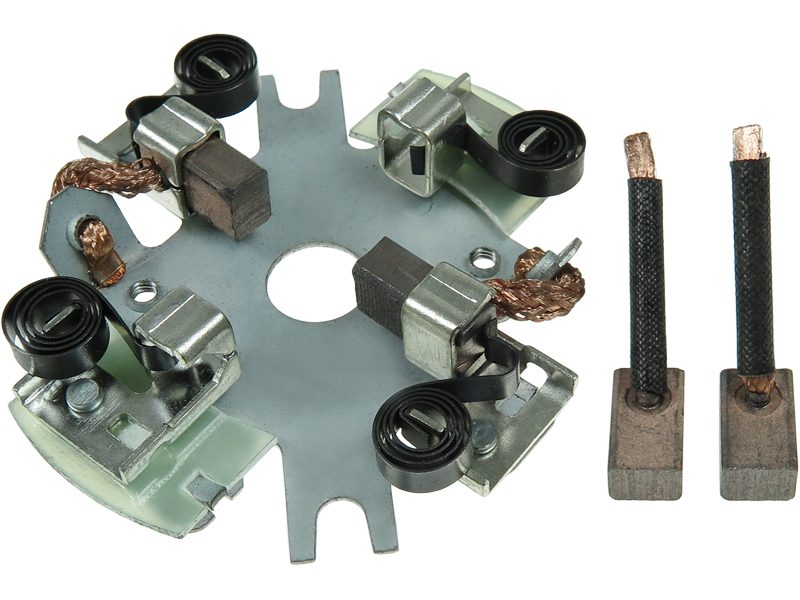 Starter motor brush holder