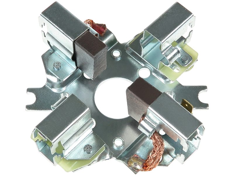 Starter motor brush holder