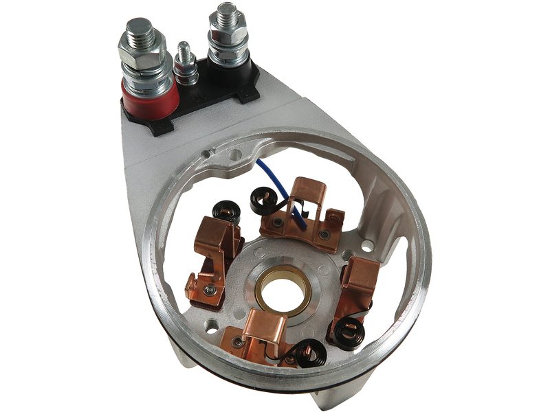 Starter motor brush holder