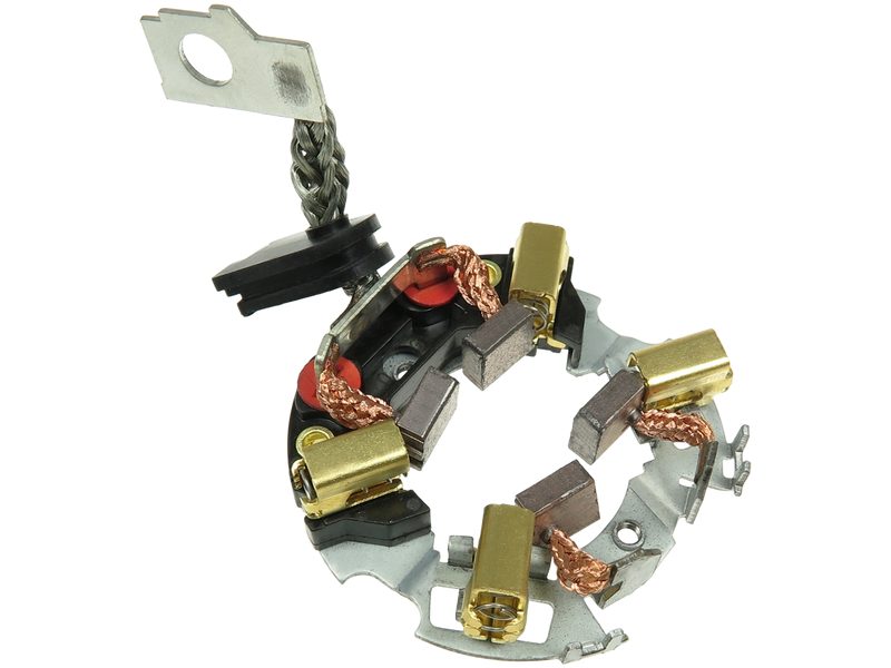 Starter motor brush holder