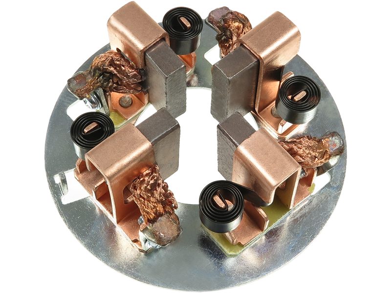 Starter motor brush holder