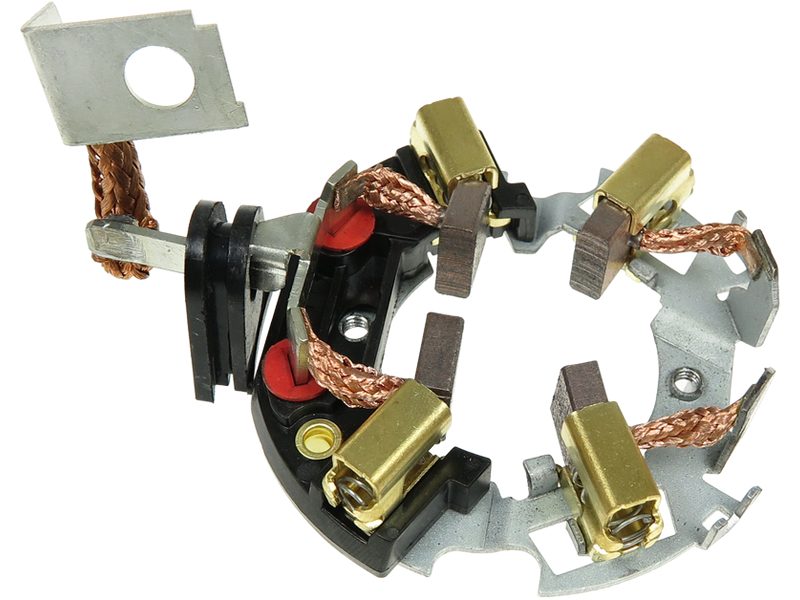 Starter motor brush holder