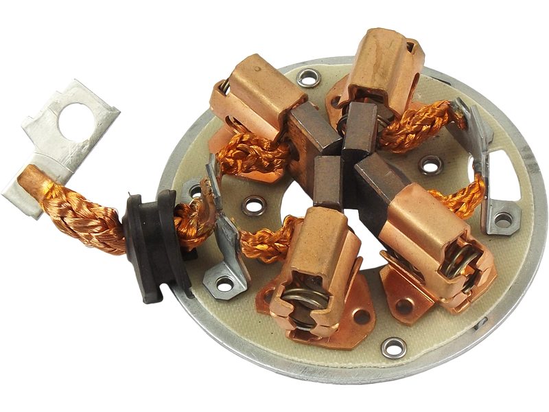 Starter motor brush holder
