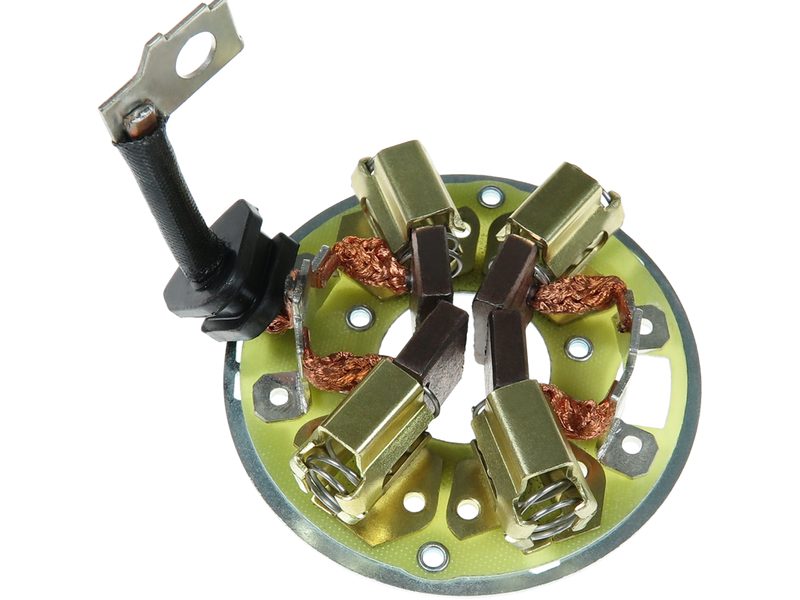 Starter motor brush holder