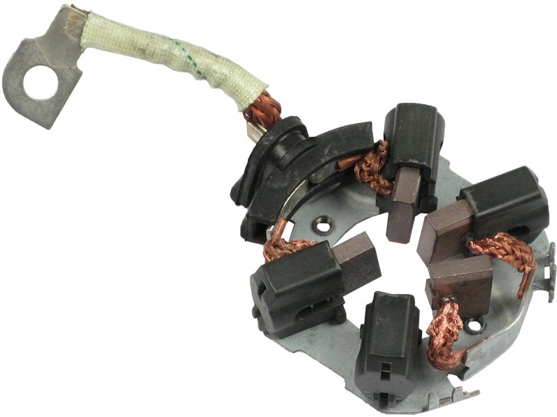 Starter motor brush holder